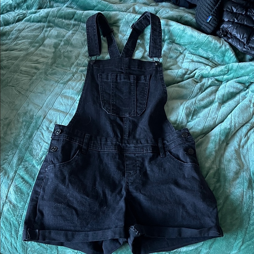 Wallflower Black Denim Romper